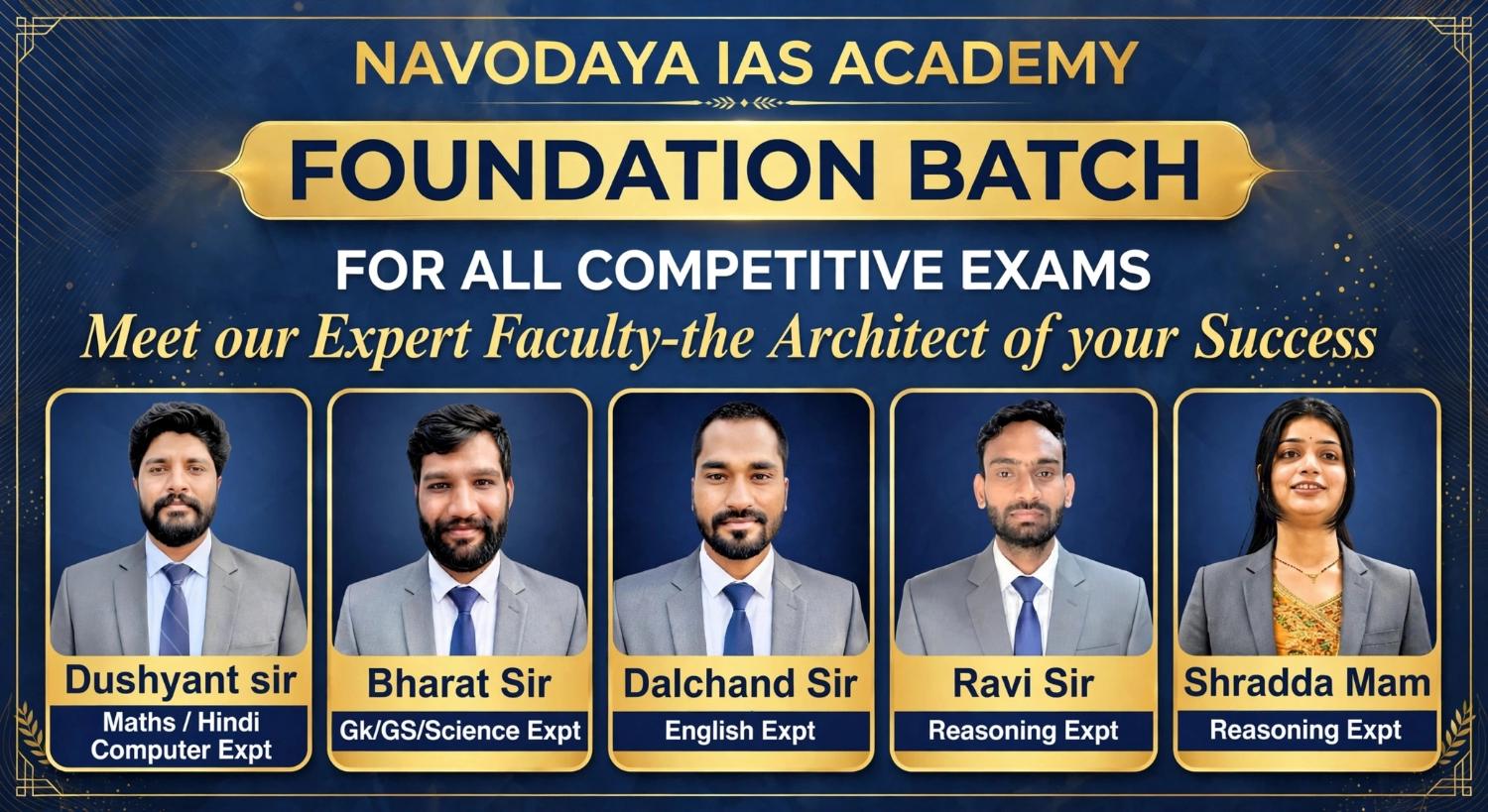 Navodaya IAS Academy Expert Faculty Team